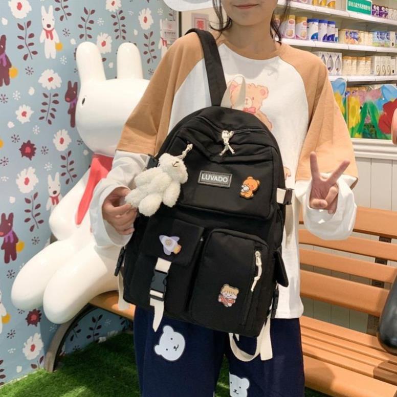 Balo nữ đi học thiết kế nhiều ngăn thời trang ulzzang cao cấp BL4