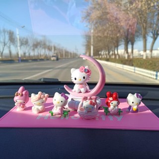 Set trang trí xe hơi Hello Kitty , Set trang trí bàn học bàn làm việc Hello Kitty