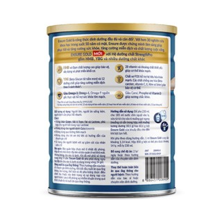 Sữa bột Ensure Gold Abbott ít ngọt (HMB) 800g