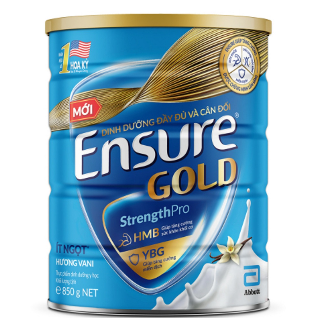 Sữa bột Ensure Gold Abbott ít ngọt (HMB) 800g