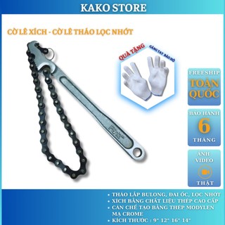 Cờ lê xích , cle dây xích răng cưa 9'' 12'' 16'' 24'' mạ trắng cao cấp dụng cụ sửa chữa kako store