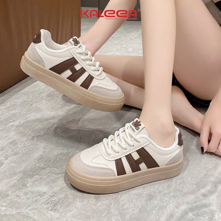 Giày Thể Thao Nữ Đế Cao 4cm Viền Chữ Màu Đi Êm Mềm - Kaleea T30