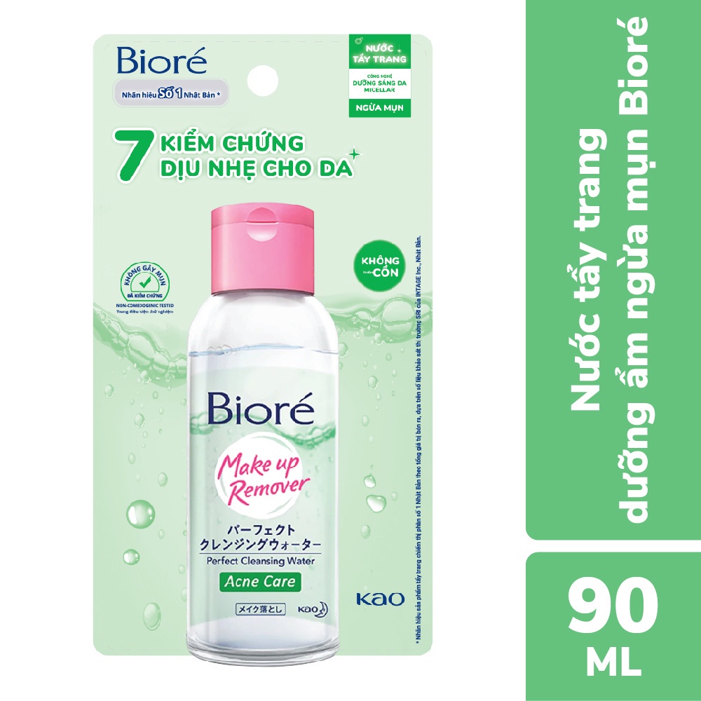 Bioré Nước Tẩy Trang Hoàn Hảo Ngừa Mụn Bioré Makeup Remover Perfect Cleansing Water Acne Care 90ml