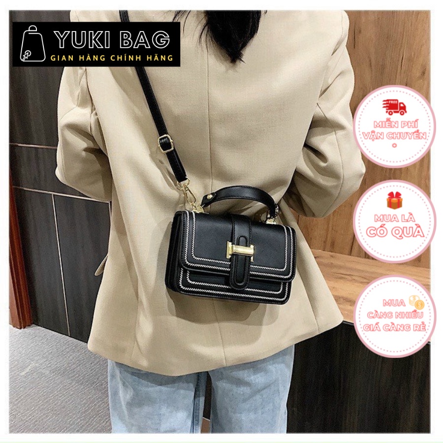 Túi xách nữ YukiBag, túi đi chơi, đi học, đi làm, da cao cấp, thời trang, sang trọng size 21cm YB312