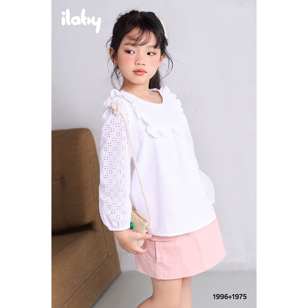 Chân váy kaki cho bé gái ILABY túi ốp ly trụ chất kaki hai màu cho bé 10-35kg