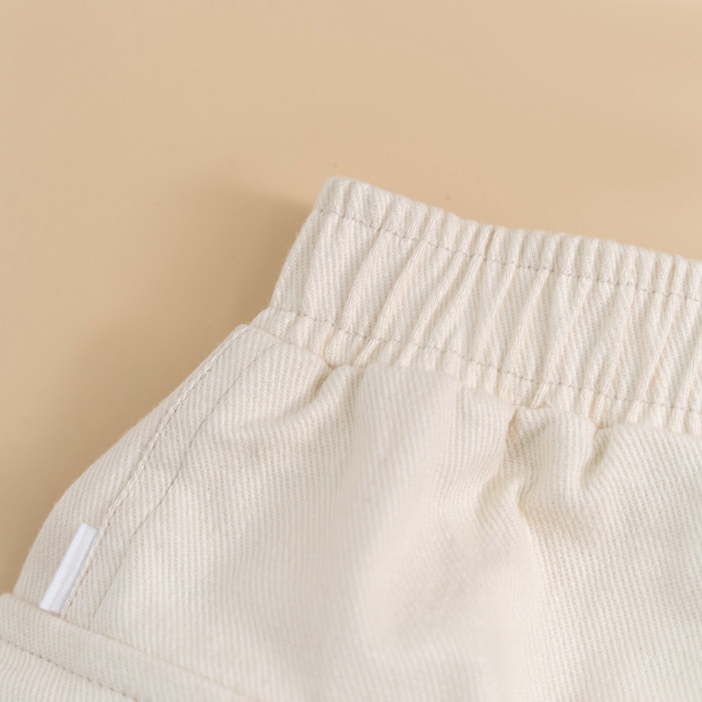 Chân váy kaki cho bé gái ILABY túi ốp ly trụ chất kaki hai màu cho bé 10-35kg