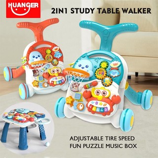 Xe Tập Đi 2 Trong 1 Mẫu Mới Nổi Tiếng Huanger, Bản Tiếng Anh,Điều Chỉnh Độ Cao,Tốc Độ, Lỗi 1 Đổi 1