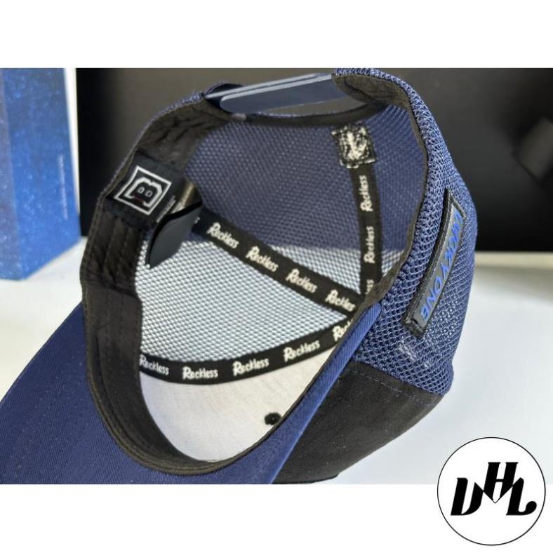 Nón  lưỡi trai lưới cty êm đầu thời trang - mũ kết Kaki nhung da lộn in lucky - one sói full tem