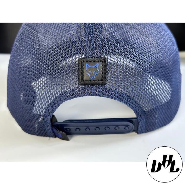 Nón  lưỡi trai lưới cty êm đầu thời trang - mũ kết Kaki nhung da lộn in lucky - one sói full tem