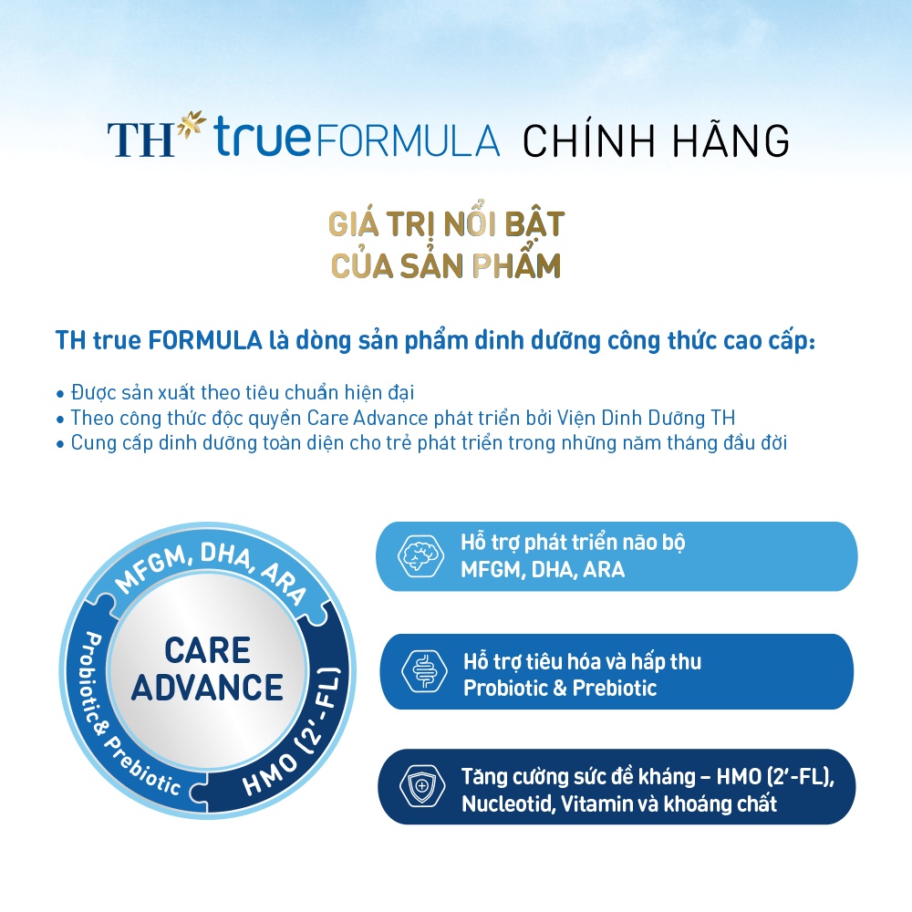 Combo 2 Sản phẩm dinh dưỡng công thức cho trẻ từ 1 đến 2 tuổi TH True Formula 3 800g