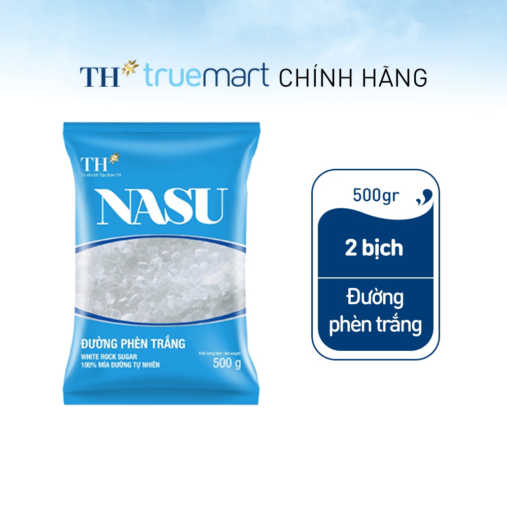 Combo 2 Đường phèn trắng NASU 500g (bịch)