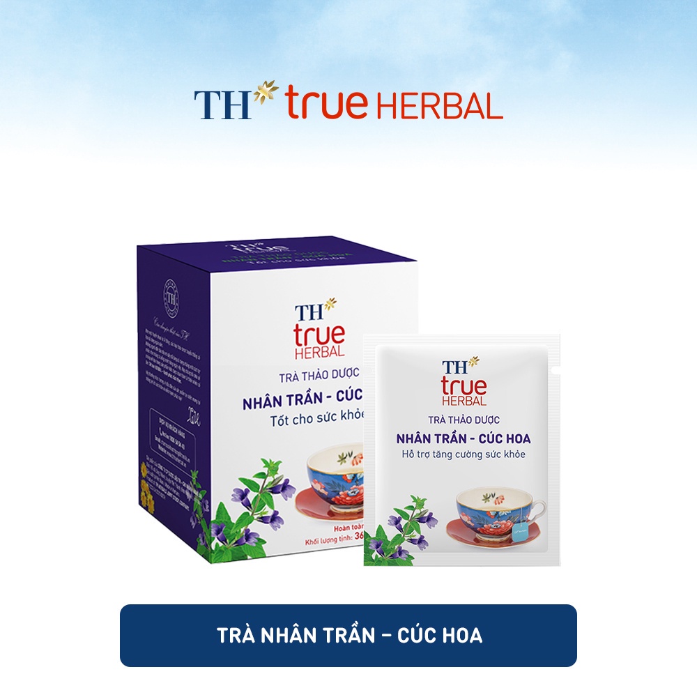 Bộ 4 hộp Trà Giảo cổ lam – Linh chi, Nhân trần – Cúc hoa, Lạc tiên – Tâm sen & Tía tô – Gừng TH True Herbal (80 gói)