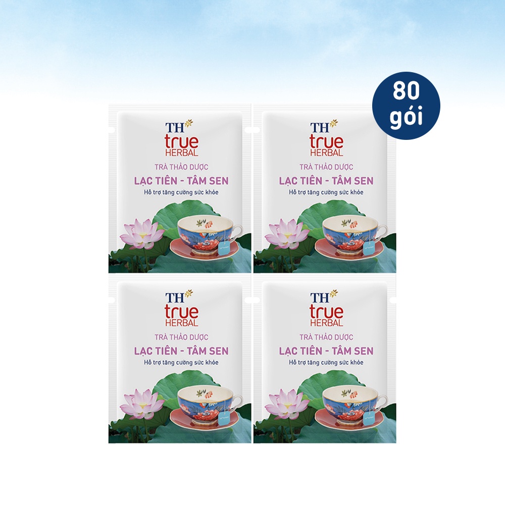 Combo 4 Hộp trà Lạc tiên – Tâm sen TH True Herbal (20 gói)