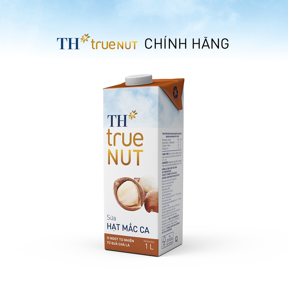 Combo 4 Hộp sữa hạt mắc ca TH True Nut 1L (1L x 4)