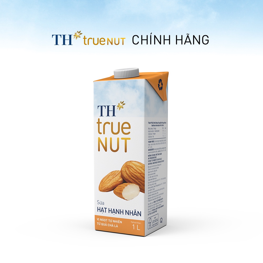 Combo 4 Hộp sữa hạt hạnh nhân TH True Nut 1L