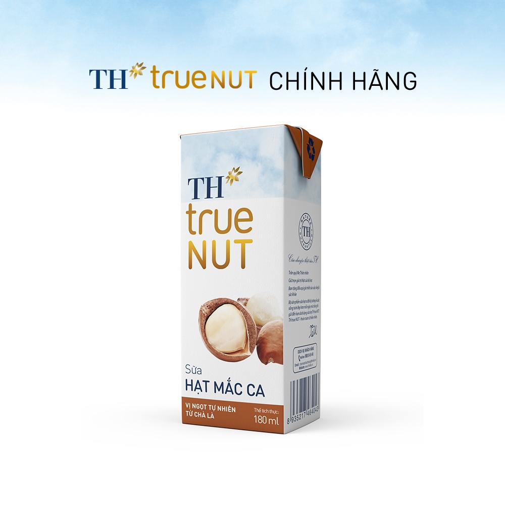 Thùng 48 hộp sữa hạt mắc ca TH True Nut 180ml (180ml x 48)