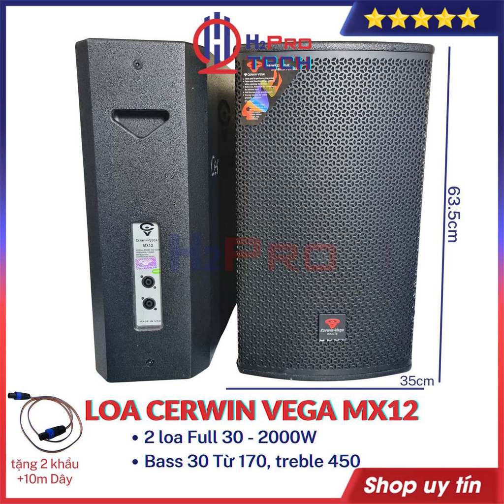 Đôi Loa Full 30 Vega MX12 2000W Từ 170 - Treble 450, Loa Karaoke Gia Đình Bass 30 Vega Chất Âm Uy Lực - H2Pro Tech
