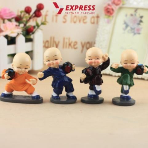 4 Chú Tiểu Múa Võ Túy Quyền Ôm Bình Rượu Nhà Sư Trang Trí Giá Rượu Trang Trí Máy Tính Để Bàn Văn Phòng