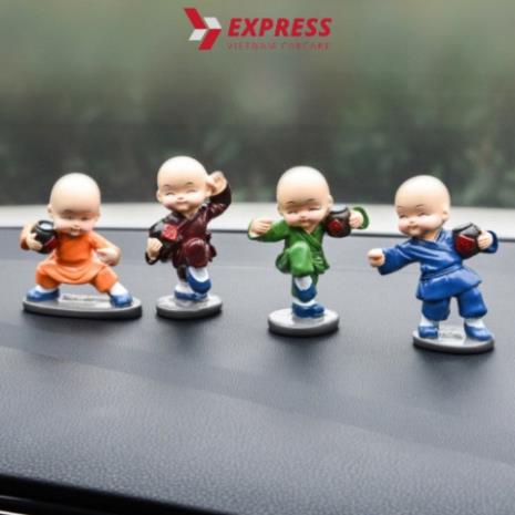 4 Chú Tiểu Múa Võ Túy Quyền Ôm Bình Rượu Nhà Sư Trang Trí Giá Rượu Trang Trí Máy Tính Để Bàn Văn Phòng