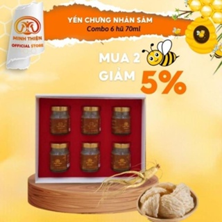 0 Yến chưng nhân sâm hộp 6 hũ 70ml Minh THiện