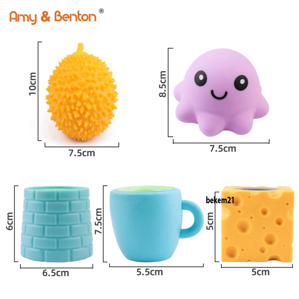 Thú squishy nghỉ ngơi - công cụ giải trí bóp tay hình thú bé nhỏ xinh xẻo bạch tuốc thú trốn cốc
