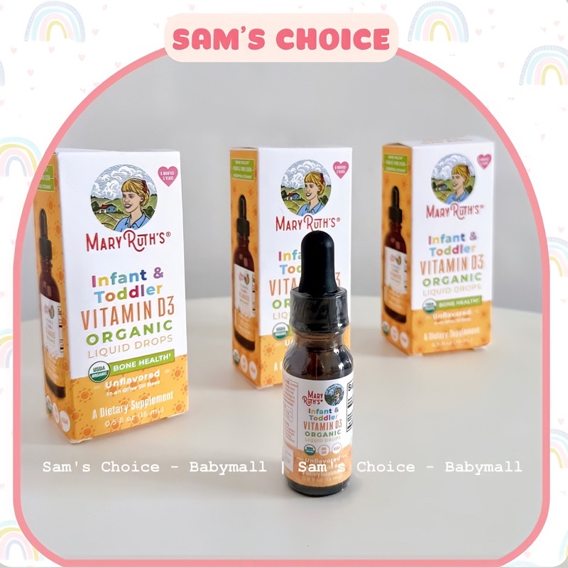 VITAMIN D3 MARY RUTH'S ORGANIC THUẦN CHAY CHO BÉ 15ML