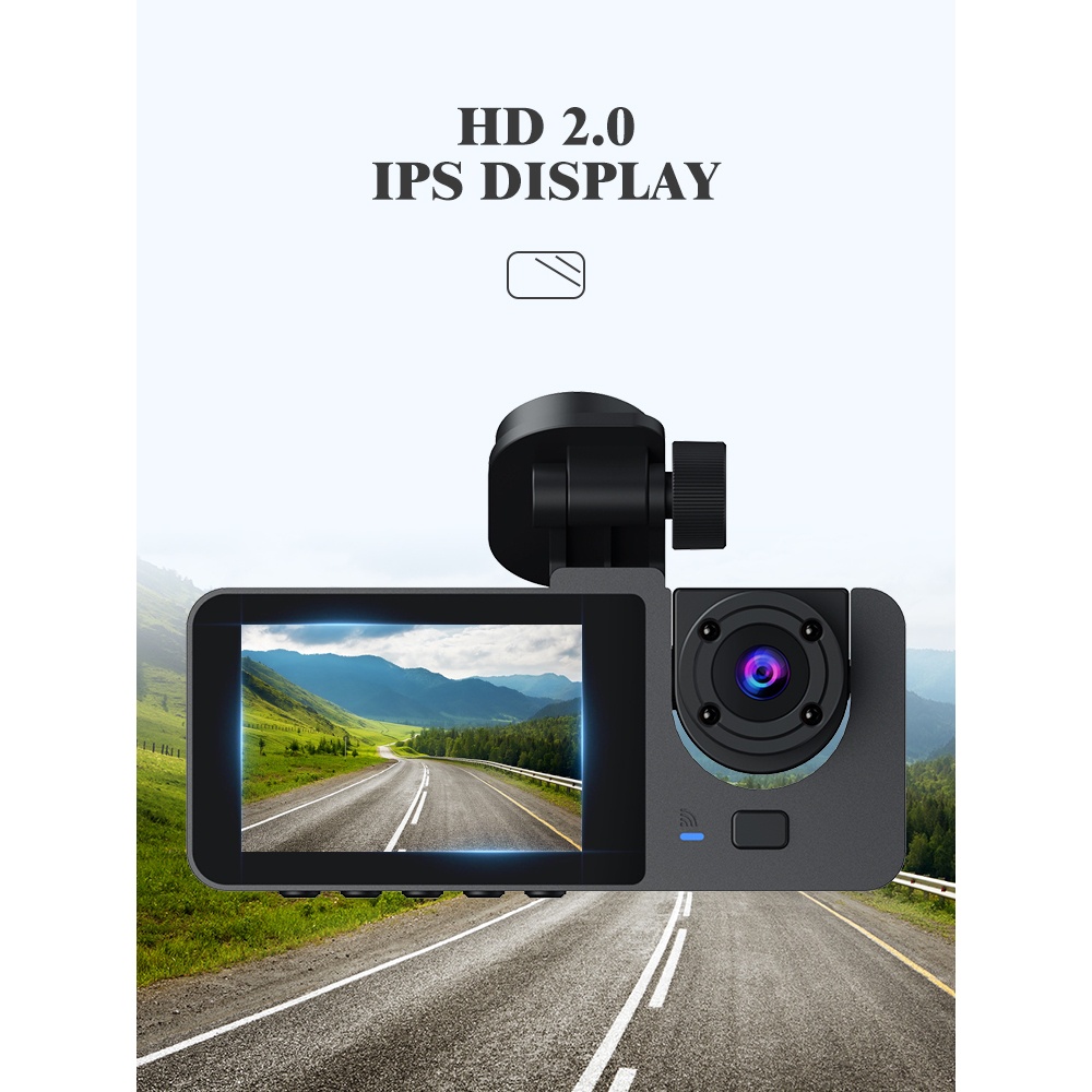 Camera hành trình ONTEKCO A69/A69 pro camera ghi hình ô tô 1080p, ghi hình trước sau và trong xe full HD
