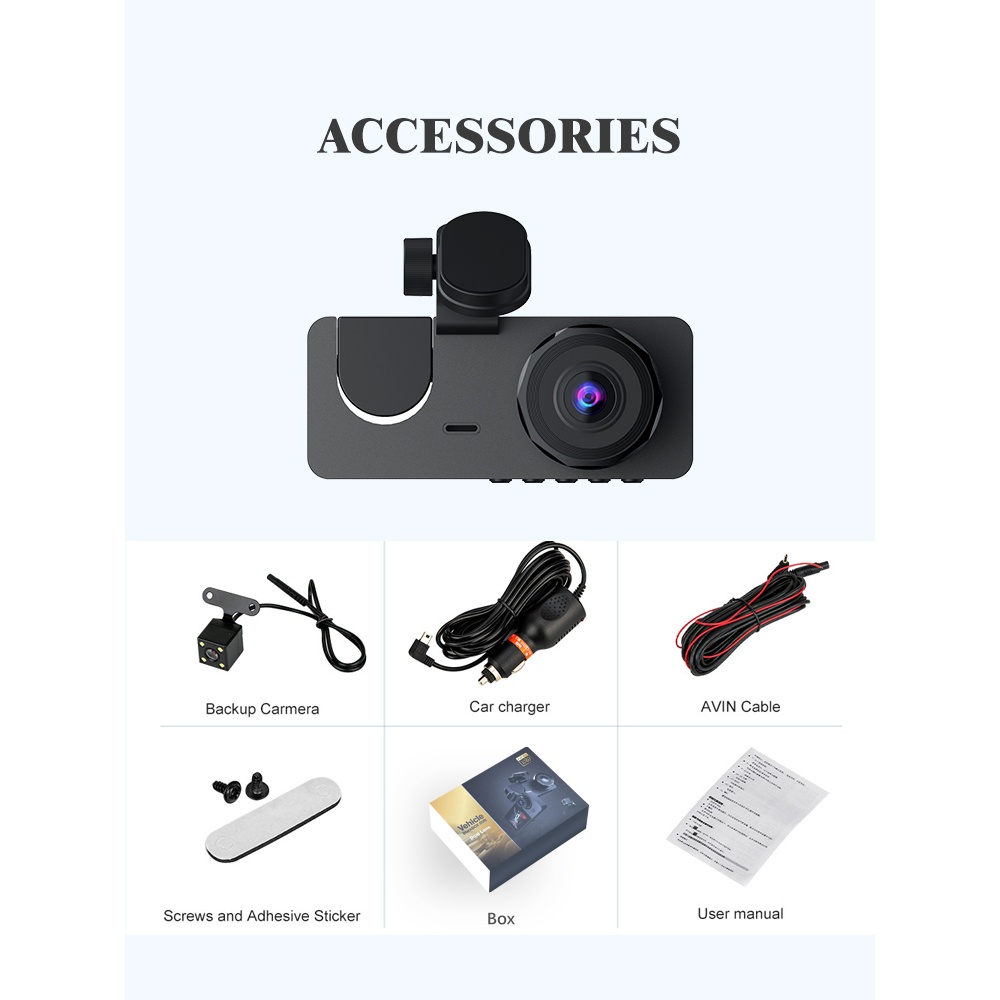 Camera hành trình ONTEKCO A69/A69 pro camera ghi hình ô tô 1080p, ghi hình trước sau và trong xe full HD
