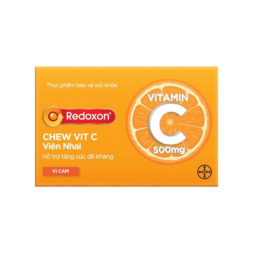 Viên Nhai Vitamin C Hỗ Trợ Tăng Sức Đề Kháng REDOXON Chew Vit C Hộp 24 Viên