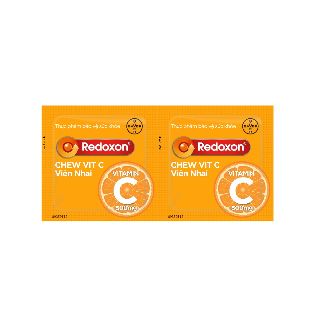 Combo 2 Hộp Viên Nhai Vitamin C Hỗ Trợ Tăng Sức Đề Kháng REDOXON Chew Vit C Hộp 24 Viên x2