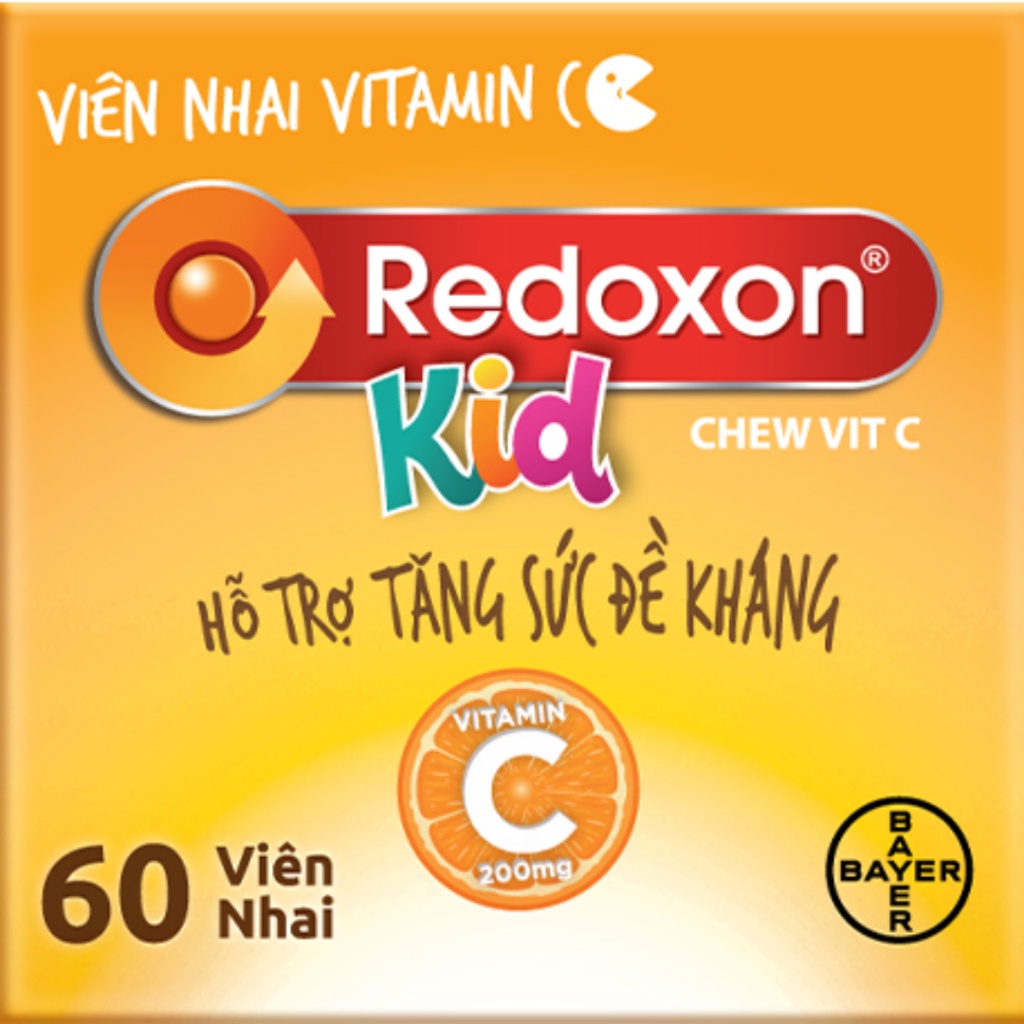Combo 2 Hộp Viên Nhai Vitamin C Hỗ Trợ Tăng Sức Đề Kháng Dành Cho Trẻ Em REDOXON Kids Chew Vit C Hộp 60 Viên x2