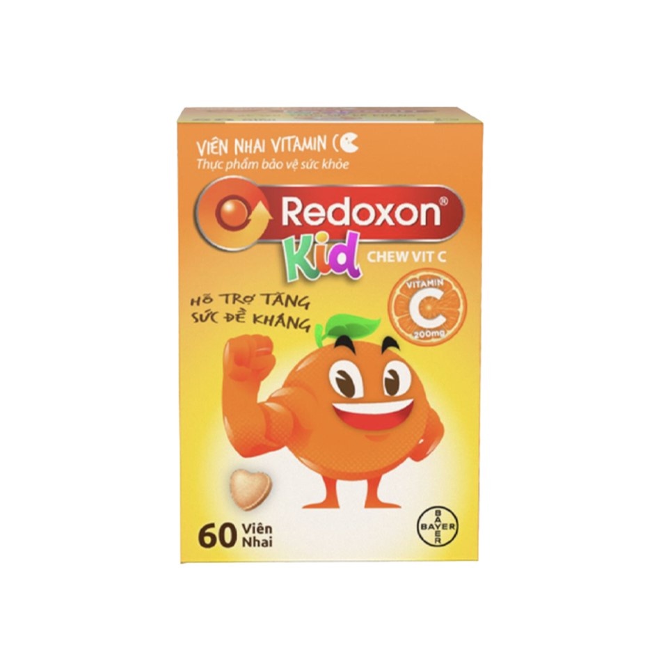 Combo 3 Hộp Viên Nhai Vitamin C Hỗ Trợ Tăng Sức Đề Kháng Dành Cho Trẻ Em REDOXON Kids Chew Vit C Hộp 60 Viên x3