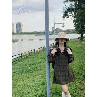 Đầm Sơ Mi Dáng Rộng Phối Ren Phong Cách mori Nhật Bản Dễ Thương
