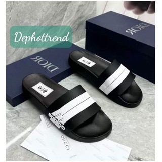 .Dép Quai Ngang ADS dép lê 3 màu đen trắng .Dép adidas mới chính hãng