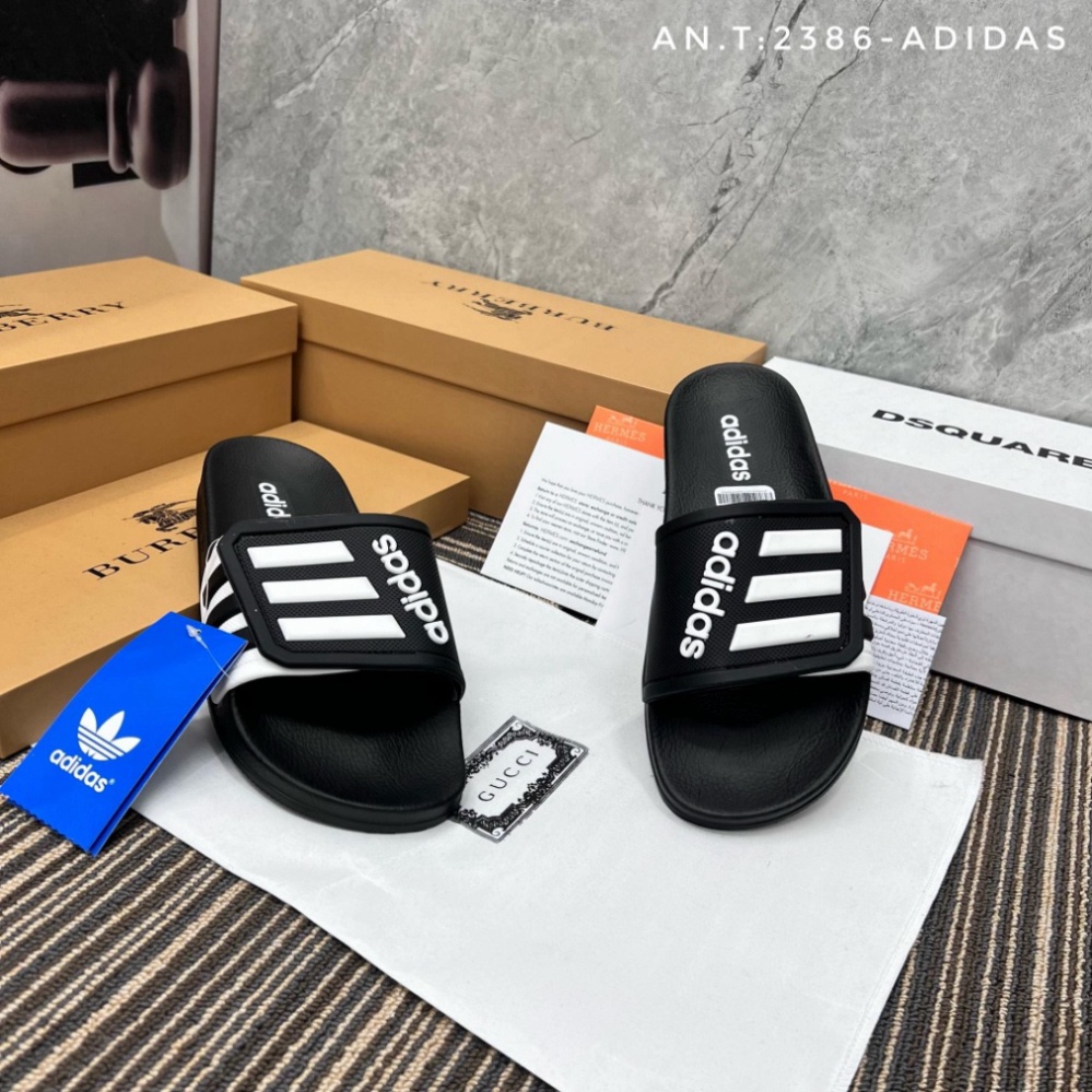 Dép Nam Quai Ngang adidas quai khâu mẫu mới 3 sọc,Dép Adidas mới nhất 2024