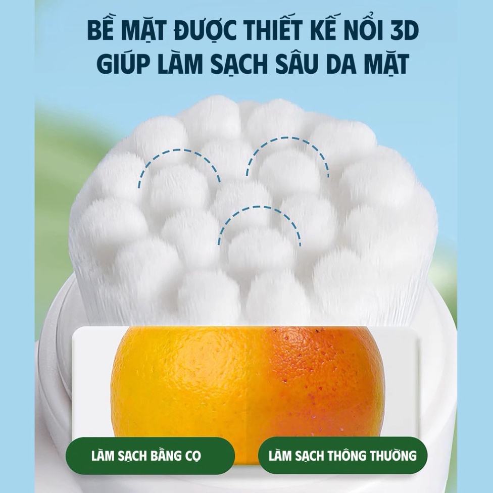 Cọ Massage Rửa Mặt Korea 2 Đầu 3d Gai Silicon