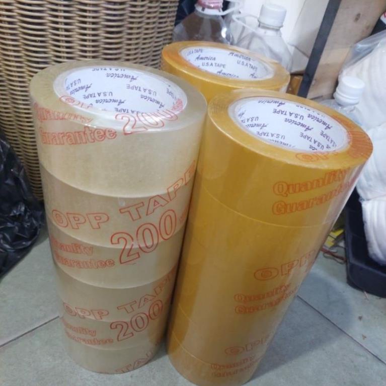 Băng Keo Trong, Đục 200 Yard Nặng 1.7 Kg 1 Cây Gồm 6 Cuộn Lõi Mỏng. BH 36 tháng