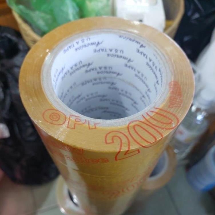 Băng Keo Trong, Đục 200 Yard Nặng 1.7 Kg 1 Cây Gồm 6 Cuộn Lõi Mỏng. BH 36 tháng
