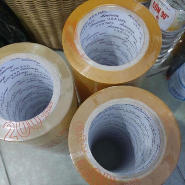 Băng Keo Trong, Đục 200 Yard Nặng 1.7 Kg 1 Cây Gồm 6 Cuộn Lõi Mỏng. BH 36 tháng