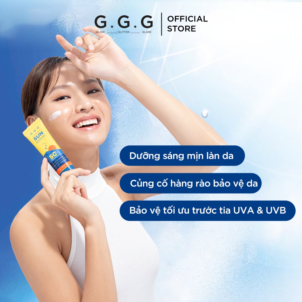 Combo Kem Chống Nắng Dưỡng Da SPF50+/PA++++ & Toner Nấm Cấp Ẩm Dịu Da GGG Transparent Sun 50ml & Calming Mushroom 200ml