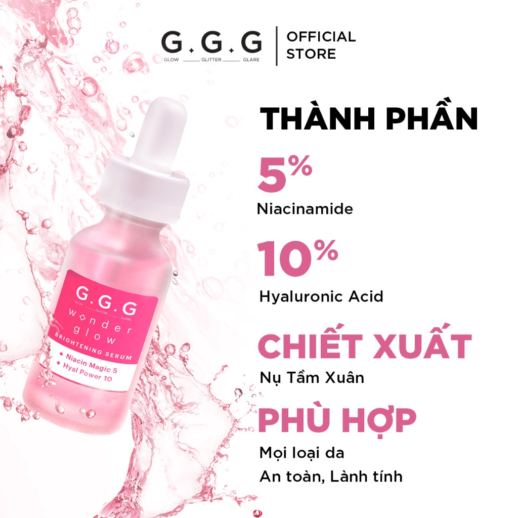 Combo Tinh Chất Dưỡng Sáng Cân Bằng Thoáng Mịn Da GGG 30ml x 150ml