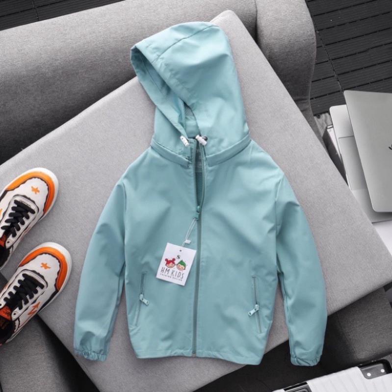 Áo khoác gió cho bé trai và bé gái lớp lót lưới,vải gió tráng bạc chống nước