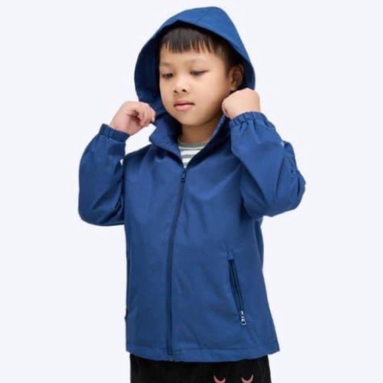 Áo khoác gió cho bé trai và bé gái lớp lót lưới,vải gió tráng bạc chống nước