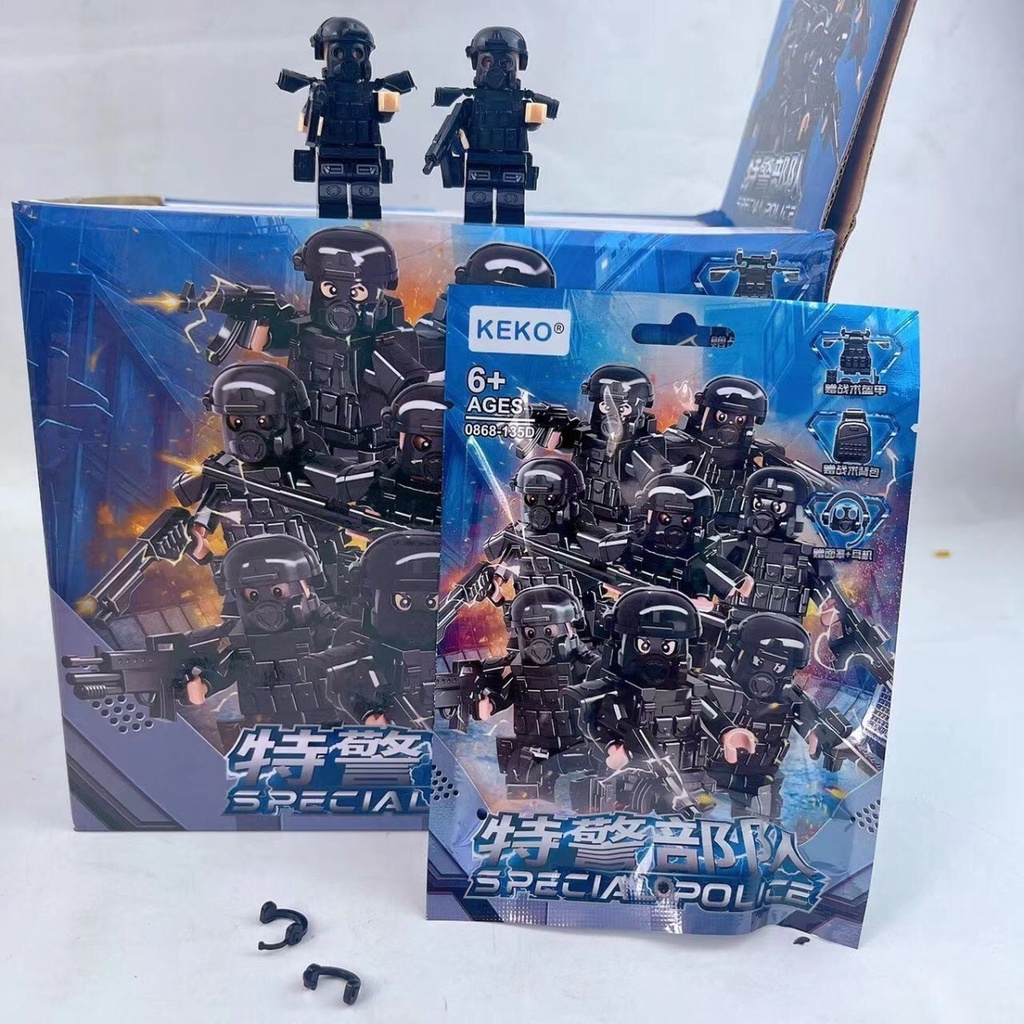 Bộ Đồ Chơi Lắp Ráp lego Lực Lượng Đặc Biệt Chống Virus Tương Thích Với lego minifigures Nhấp Nháy Lắp Ráp Quân Đội Giáo Dục Hạng Nặng