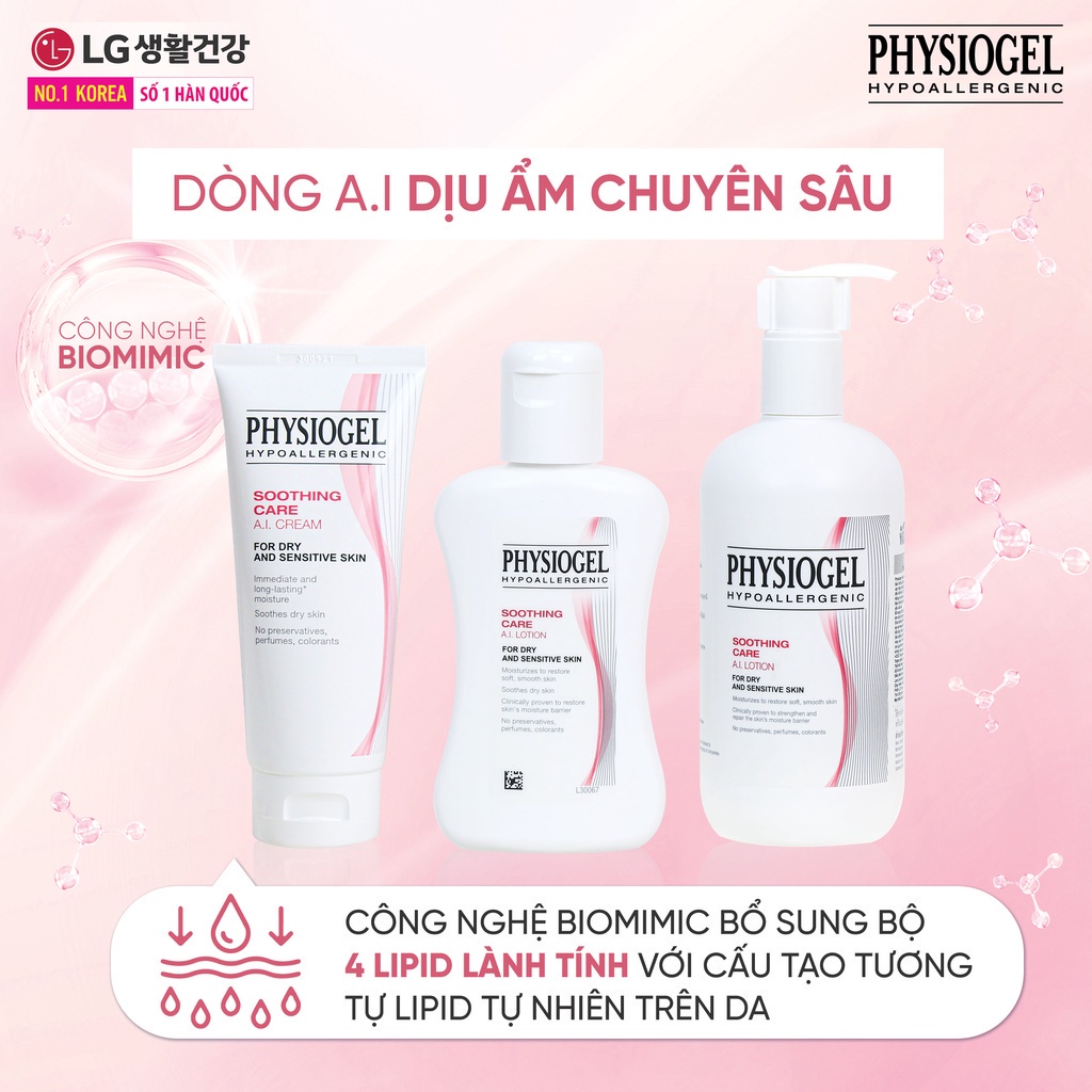 Kem dưỡng ẩm Physiogel Soothing Care A.I Cream dành cho da khô và da mẫn cảm 50ml