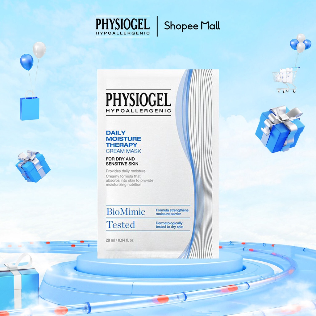 Mặt nạ dưỡng ẩm da hằng ngày Physiogel Daily Moisture Therapy Cream Mask 1pcs cho da khô và da nhạy cảm 28ml