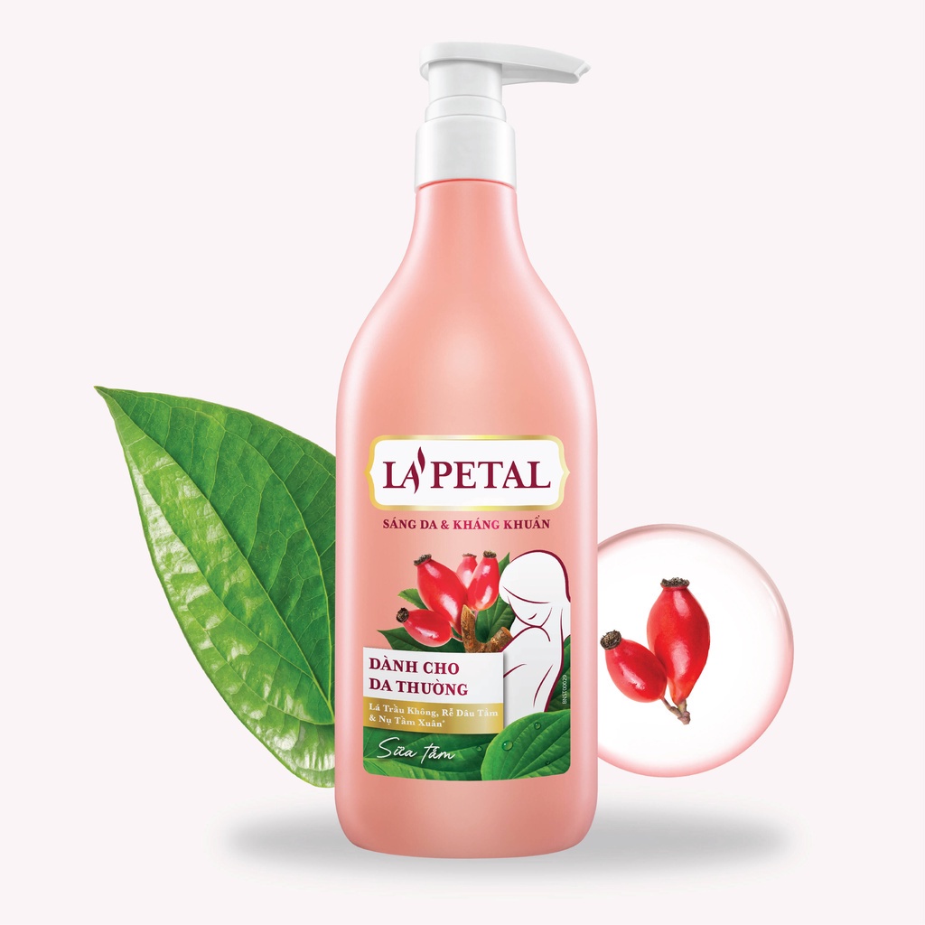 La’Petal Sữa Tắm Sáng Da & Kháng Khuẩn Dành Cho Da Thường Chai 500ml