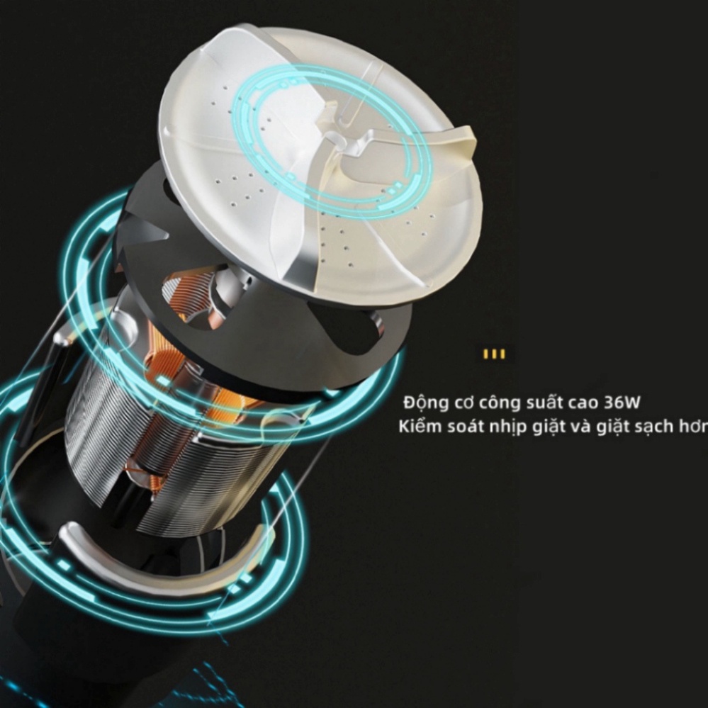 Máy giặt mini gấp gọn, máy giặt đồ lót, tất vớ, giặt đồ cho bé dung tích 6L tự vắt khô khử khuẩn bằng công nghệ mới