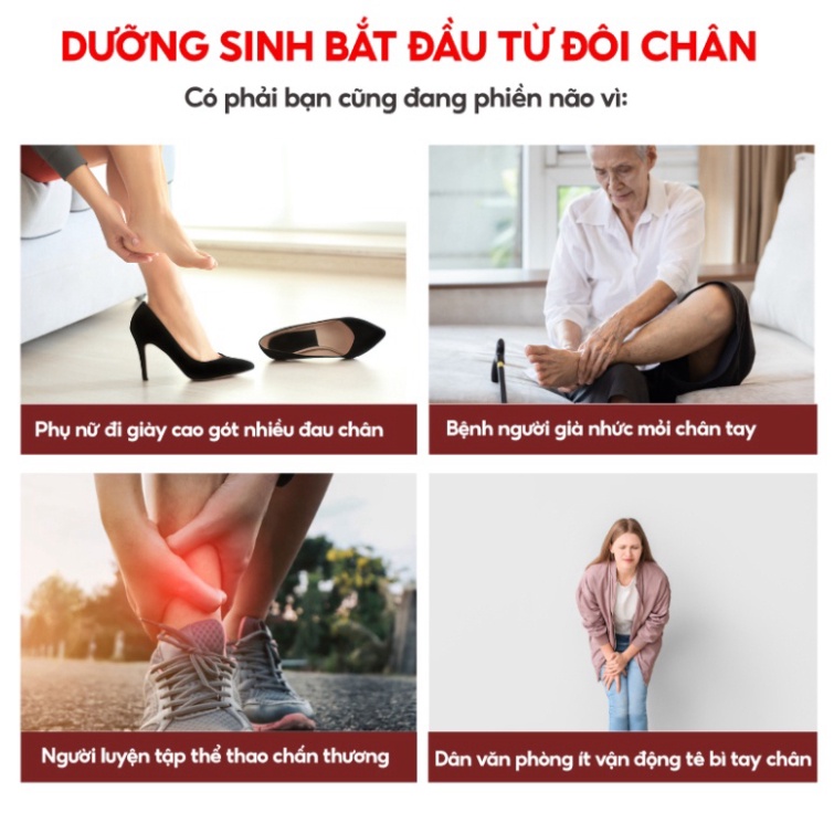 Máy massage chân bấm huyệt L06 , Máy mát xa xoa bóp bàn chân tự động dành cho người già dân văn phòng