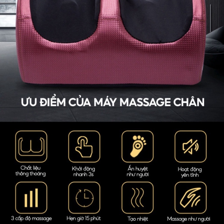 Máy massage chân bấm huyệt L06 , Máy mát xa xoa bóp bàn chân tự động dành cho người già dân văn phòng